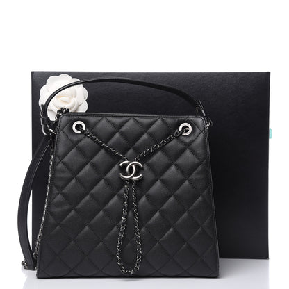 Chanel Caviar Quilted Medium CC Bucket Bag Black 13 of 13