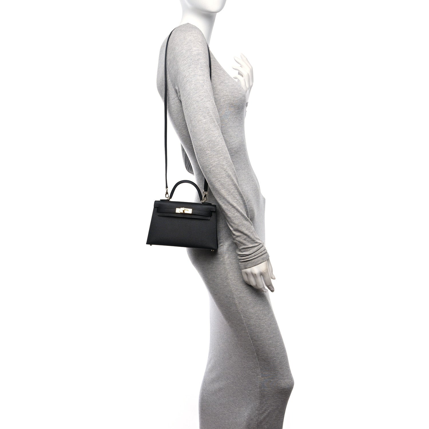 Hermes Epsom Mini Kelly Sellier 20 Black 2 of 11