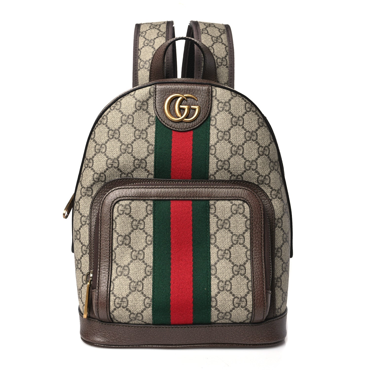 Gucci GG Supreme Monogram Calfskin Web Small Ophidia Day BackpacK Beige Ebony New Acero 1 of 10