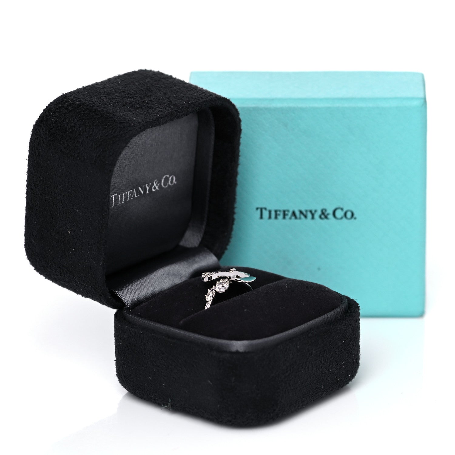 Tiffany Platinum Diamond Paper Flowers Mixed Cluster Ring 52 6 6 of 6
