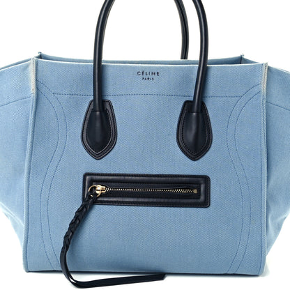 Celine Cotton Canvas Medium Phantom Luggage Blue 7 of 11