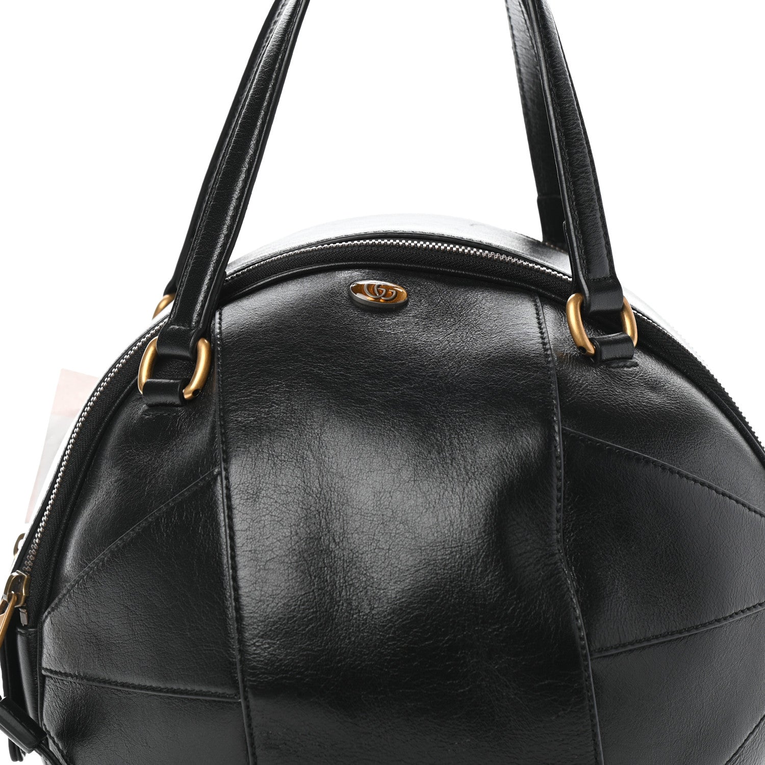 Gucci Piuma Lux Energy Large Tifosa Basketball Shaped Shoulder Bag Black 7 of 11