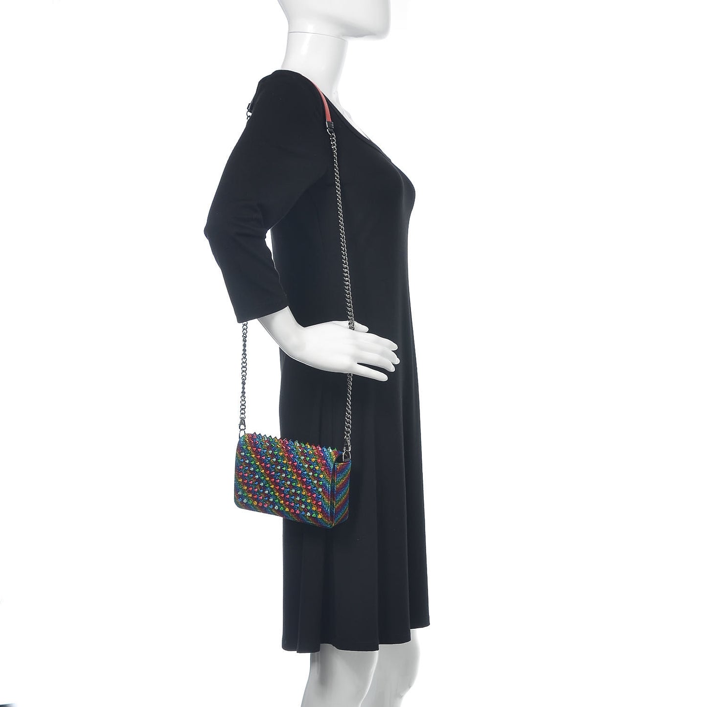 Lurex Spiked Zoompouch Crossbody Multi