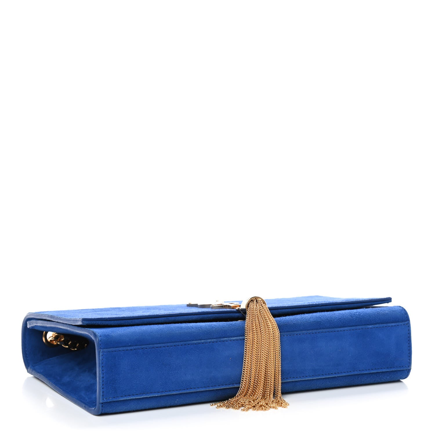 Saint Laurent Suede Medium Classic Monogram Kate Tassel Satchel Royal Blue 4 of 8