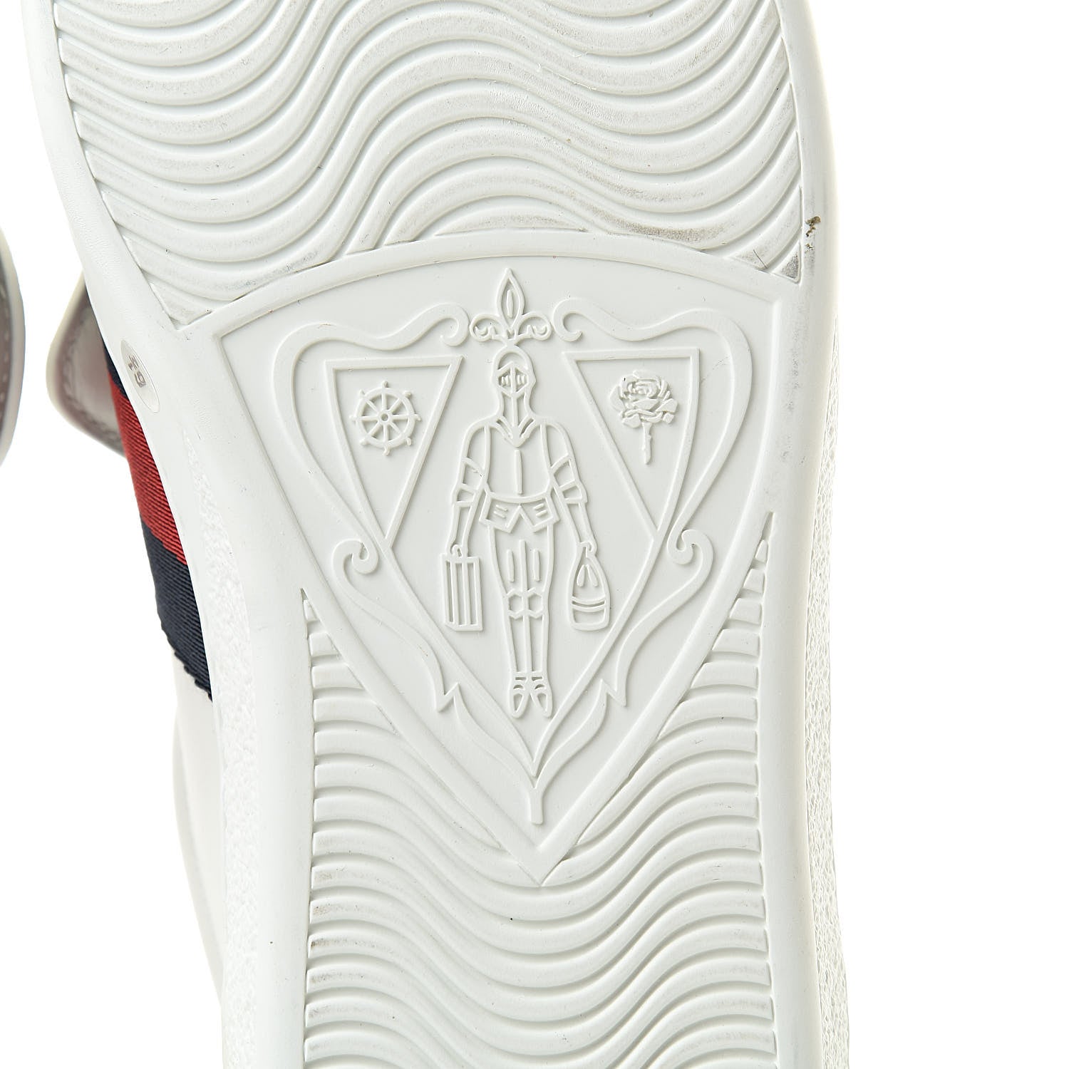 Gucci Calfskin Ayers Web Blind for Love Embroidered Mens Ace Sneakers 6.5 White 9 of 12