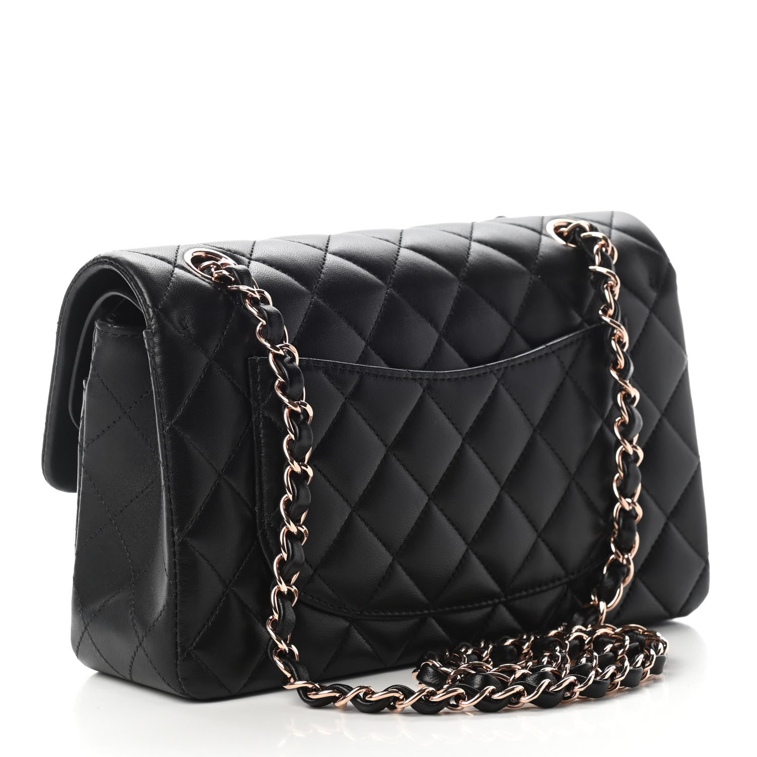 Chanel Lambskin Quilted Small Double Flap Black 2 of 8