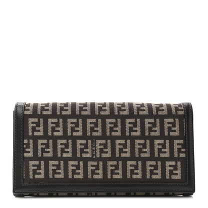 Fendi Zucchino Continental Wallet Tobacco Moro 1 of 8