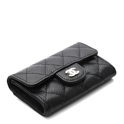 Chanel Caviar Quilted Flap Card Holder Wallet Black 4 of 8