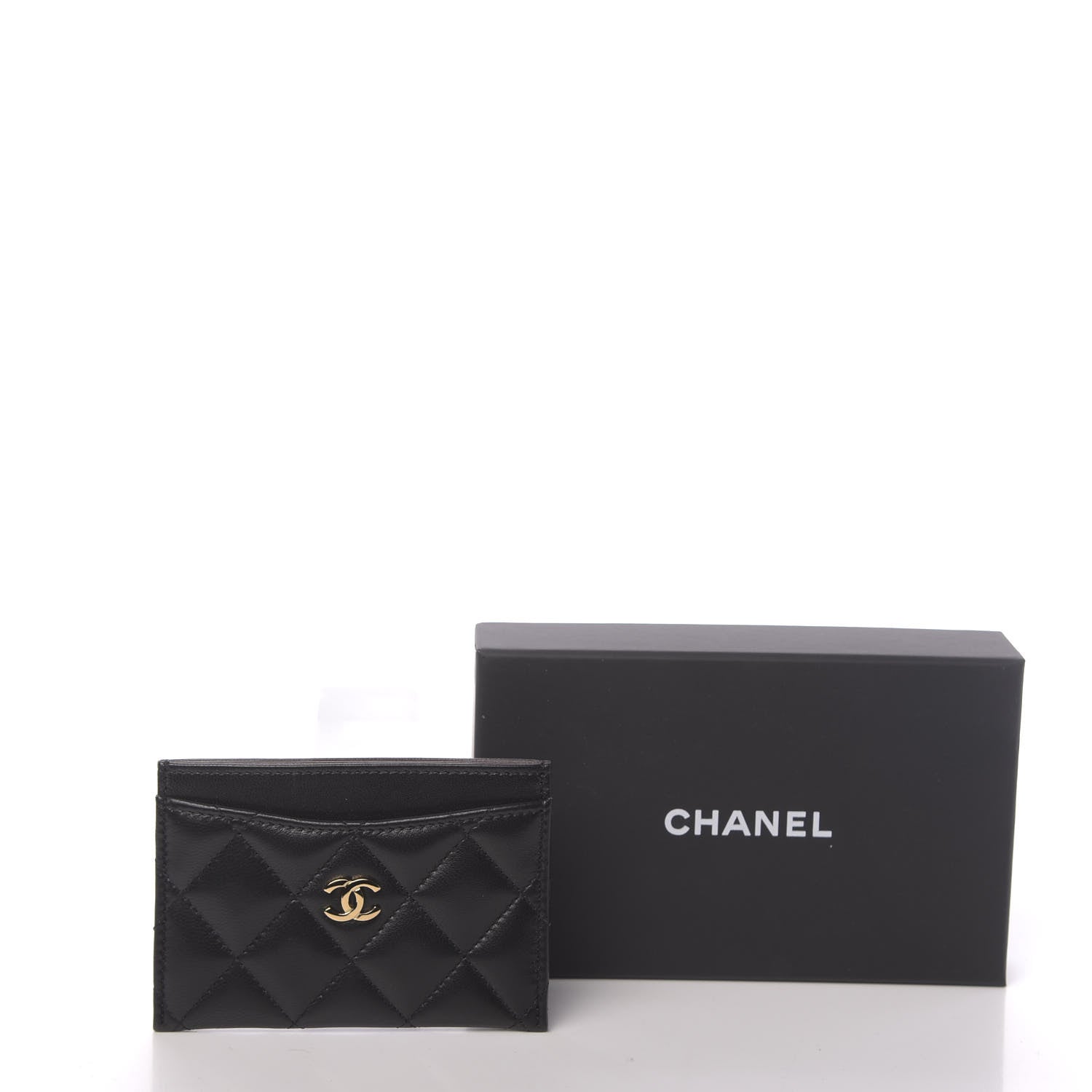 Chanel Lambskin Quilted Card Holder Black 9 of 9