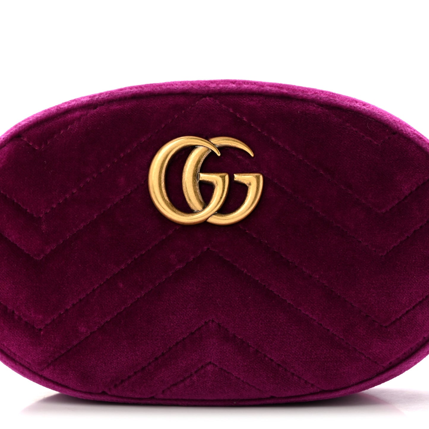 Velvet Matelasse GG Marmont Belt Bag 75 30 Fuchsia Violet Cyclamen