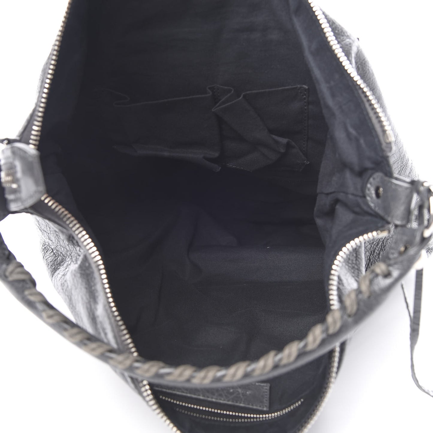 Agneau Giant 21 Silver Hardware Day Hobo Gris Tarmac