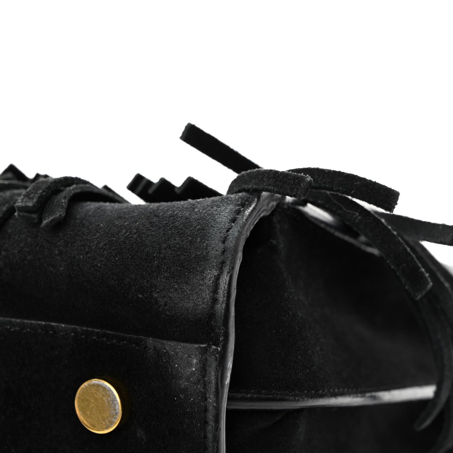 Saint Laurent Suede Fringe Small Sac De Jour Black 10 of 21