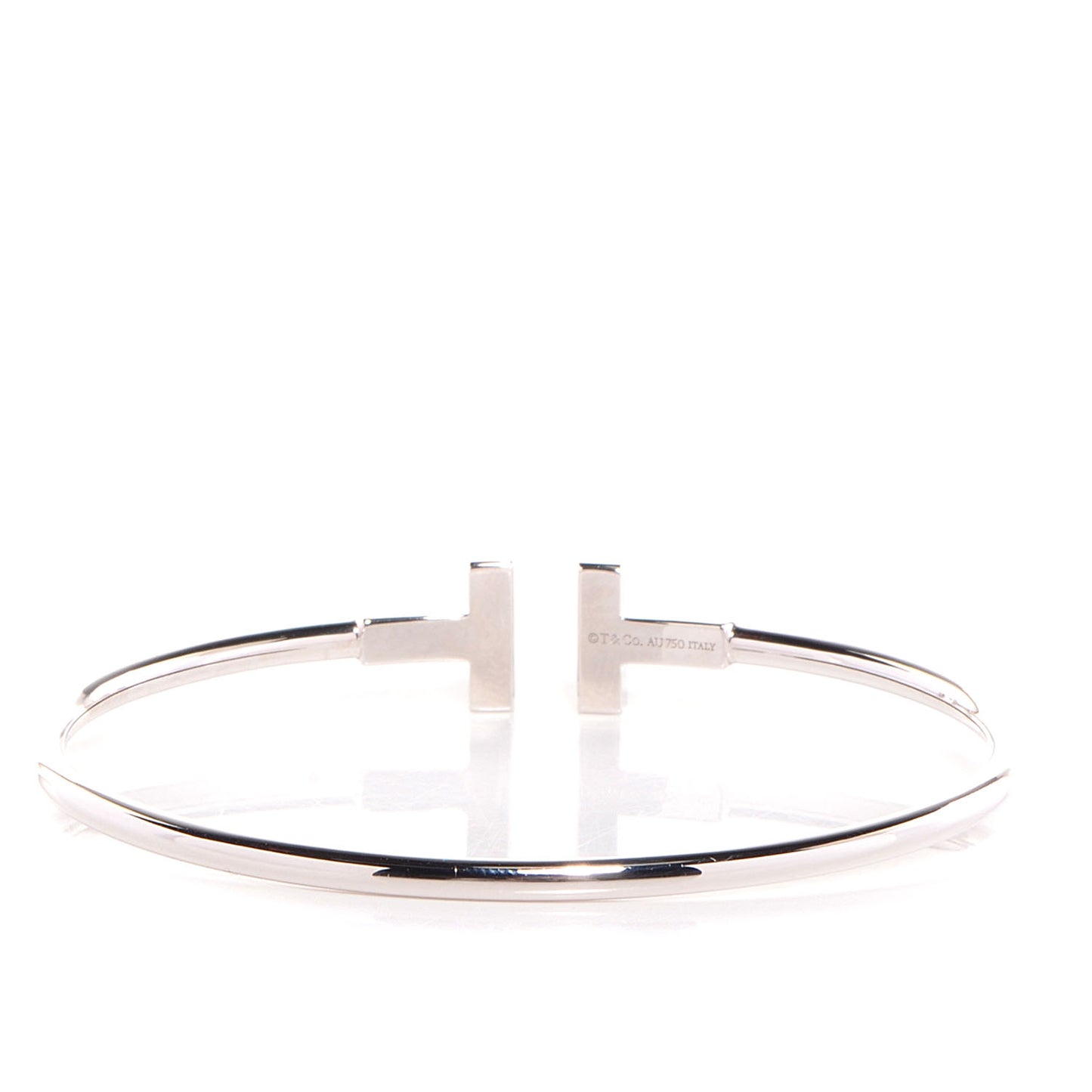 18K White Gold T Wire Bracelet