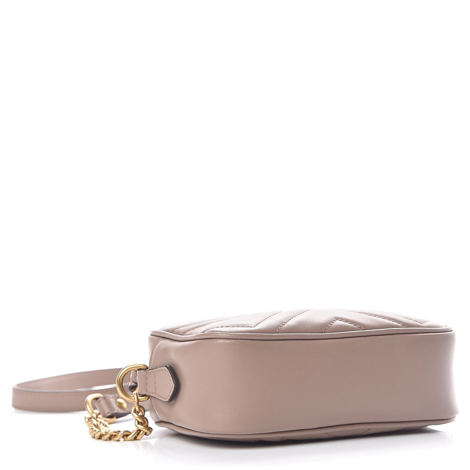 Gucci Calfskin Matelasse Mini GG Marmont Chain Shoulder Bag Porcelain Rose 4 of 10