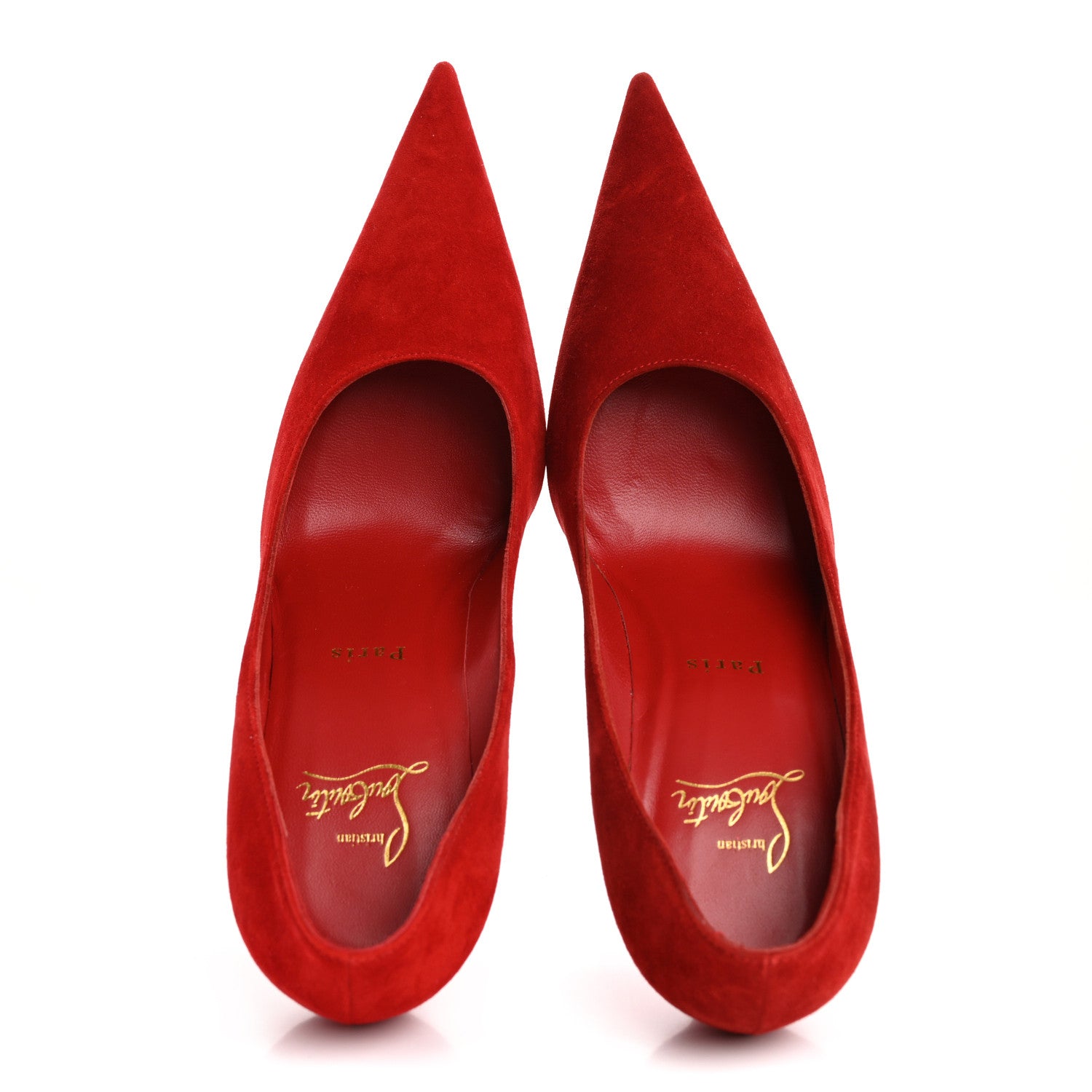 Christian Louboutin Veau Velours Kate Max 100 Pumps 37.5 Loubi 2 of 9