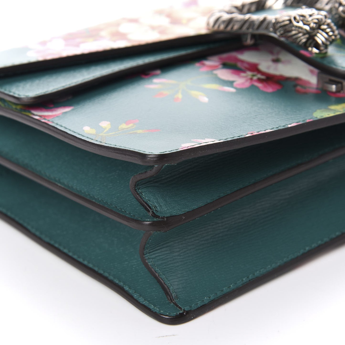 Calfskin Blooms Print Small Dionysus Shoulder Bag Bright Emerald Multicolor