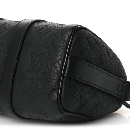 Louis Vuitton Monogram Taurillon Keepall Bandouliere 25 Black 8 of 9