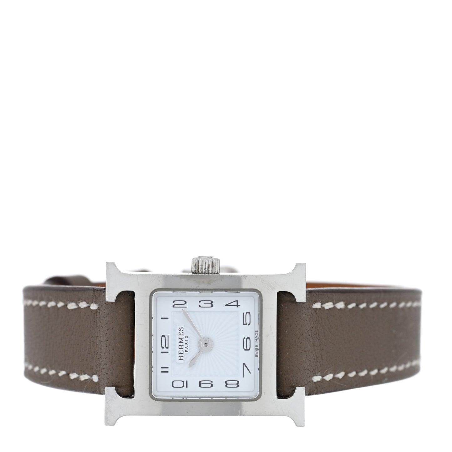 Stainless Steel Swift 17.2mm Heure H Hour Watch Etoupe