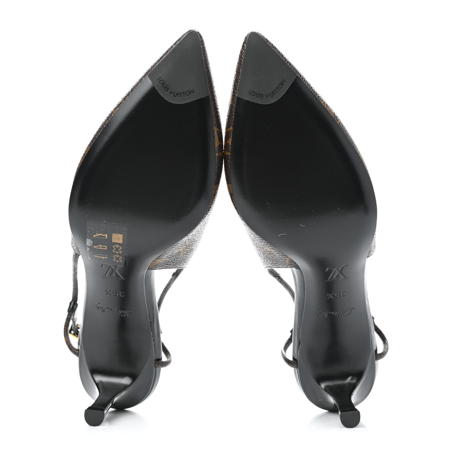 Louis Vuitton Monogram Cherie Slingback Pumps 35.5 5 of 9