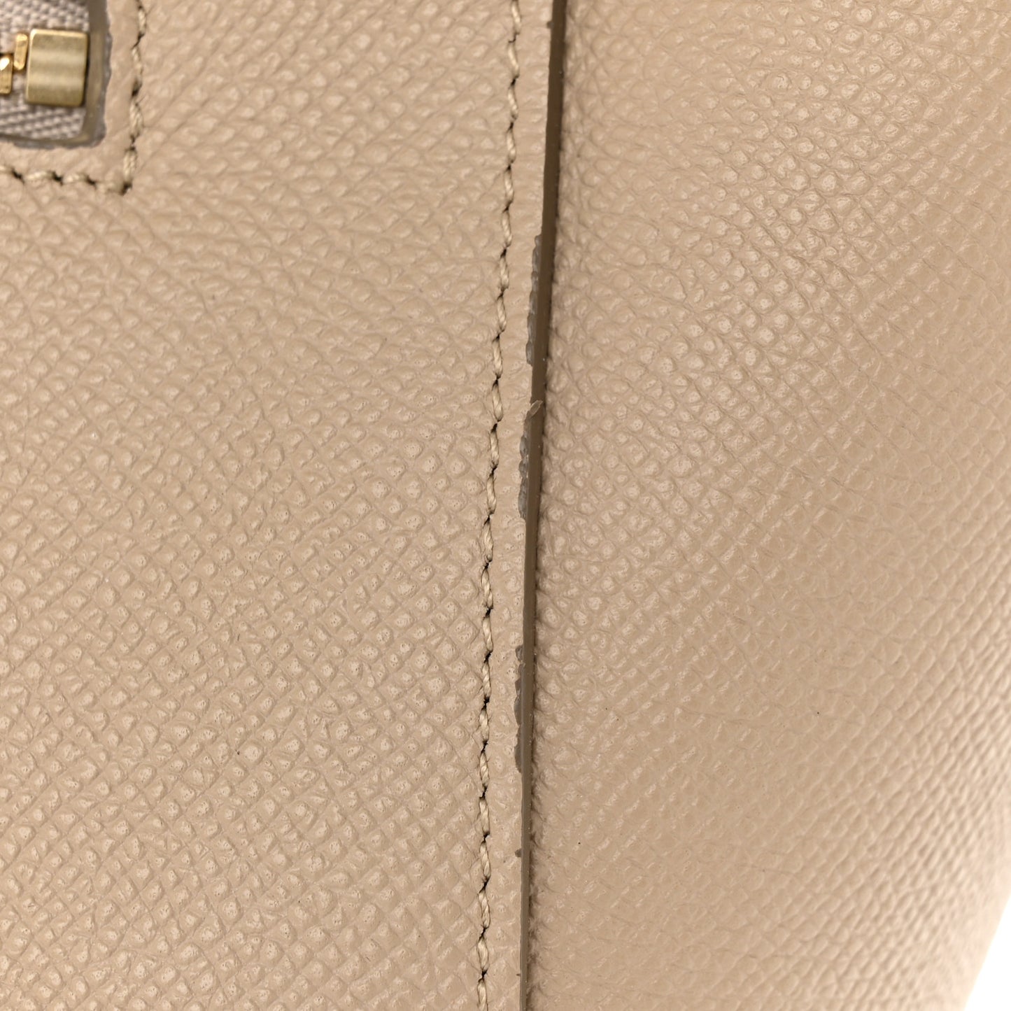 Grained Calfskin Micro Belt Bag Beige