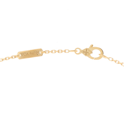 Van Cleef & Arpels 18K Yellow Gold Black Onyx Vintage Alhambra Pendant Necklace 5 of 6