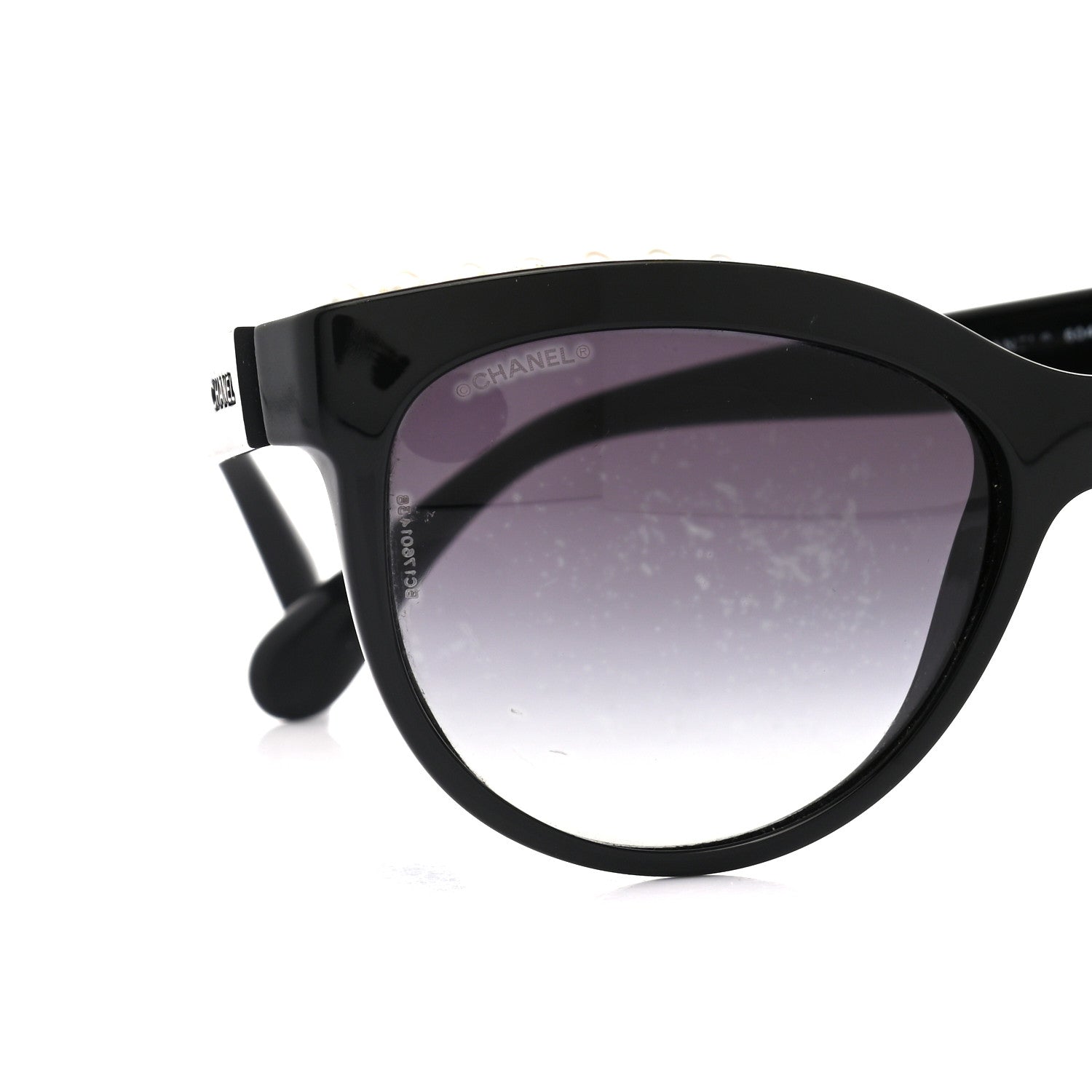Chanel Freshwater Cultured Pearl Butterfly Sunglasses 6040-H Black 5 of 10