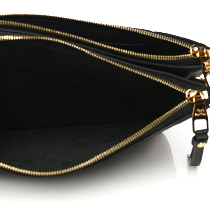 Louis Vuitton Empreinte Double Zip Pochette Black 6 of 11