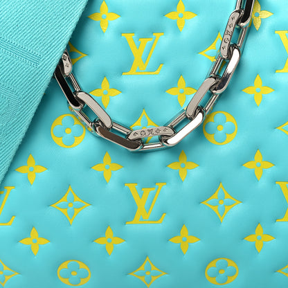 Louis Vuitton Lambskin Embossed Monogram Vuittamins Coussin PM Menthe Jaune 9 of 11