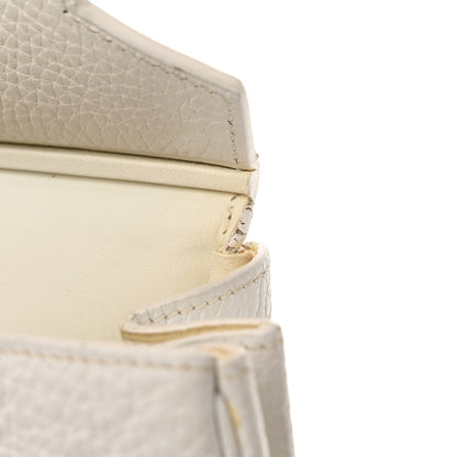 Hermes Toile Taurillon Clemence Birkin 35 White 21 of 33