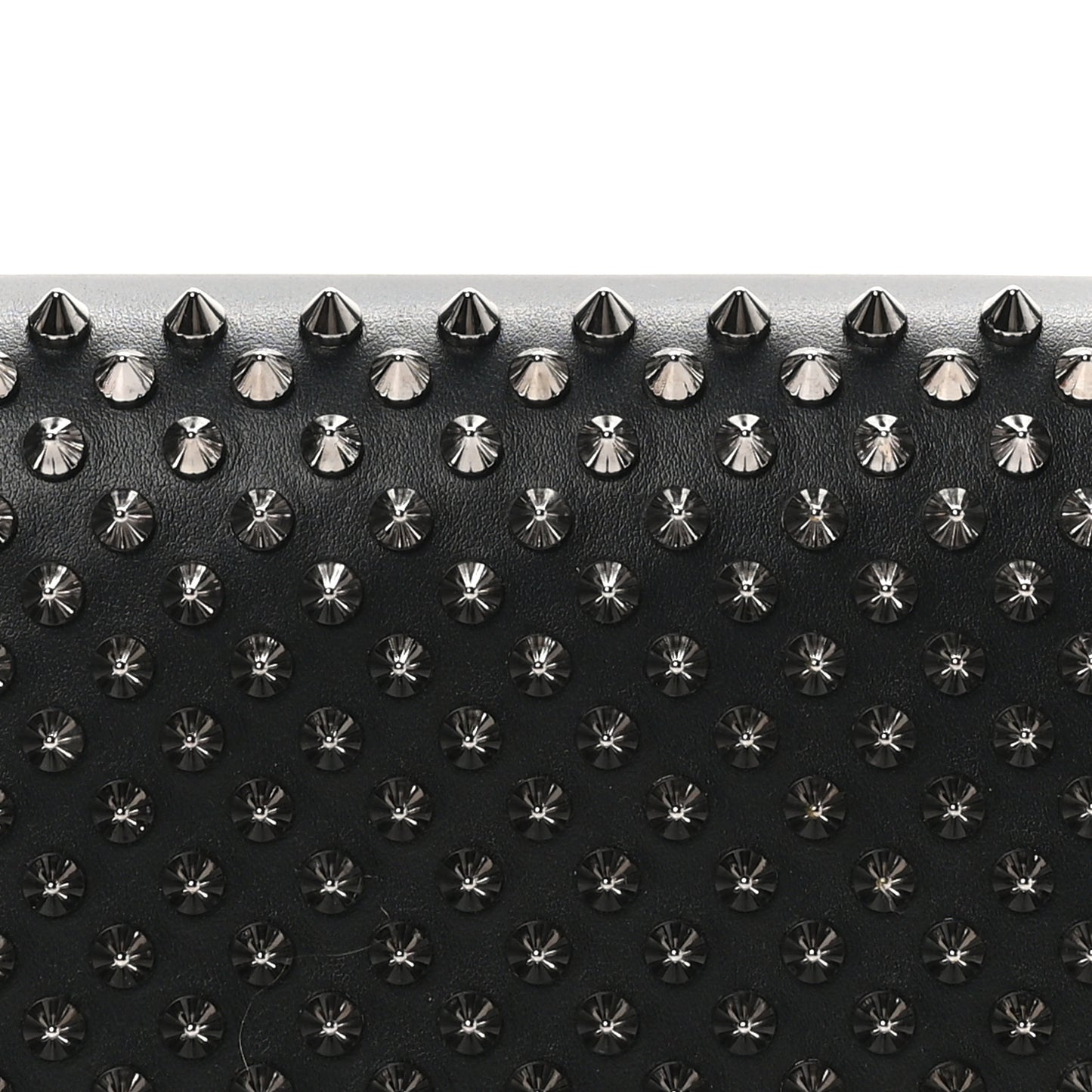 Calfskin Spikes Macaron Wallet Black