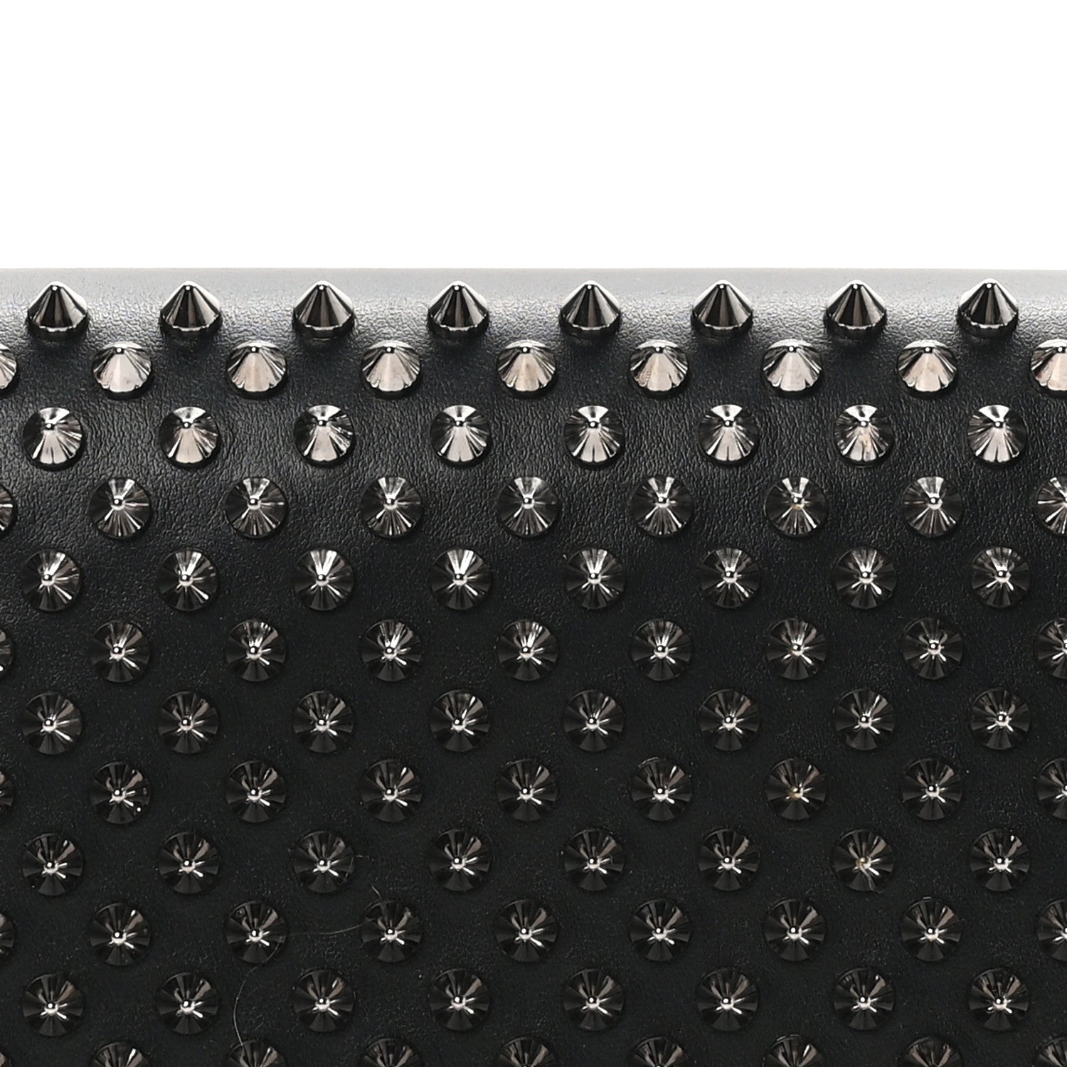 Christian Louboutin Calfskin Spikes Macaron Wallet Black 8 of 9