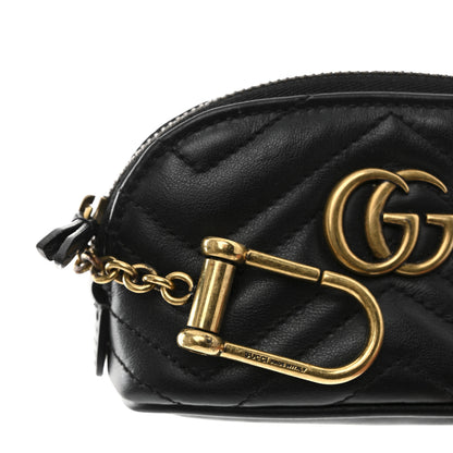 Gucci Calfskin Matelasse GG Marmont Key Pouch Black 9 of 11