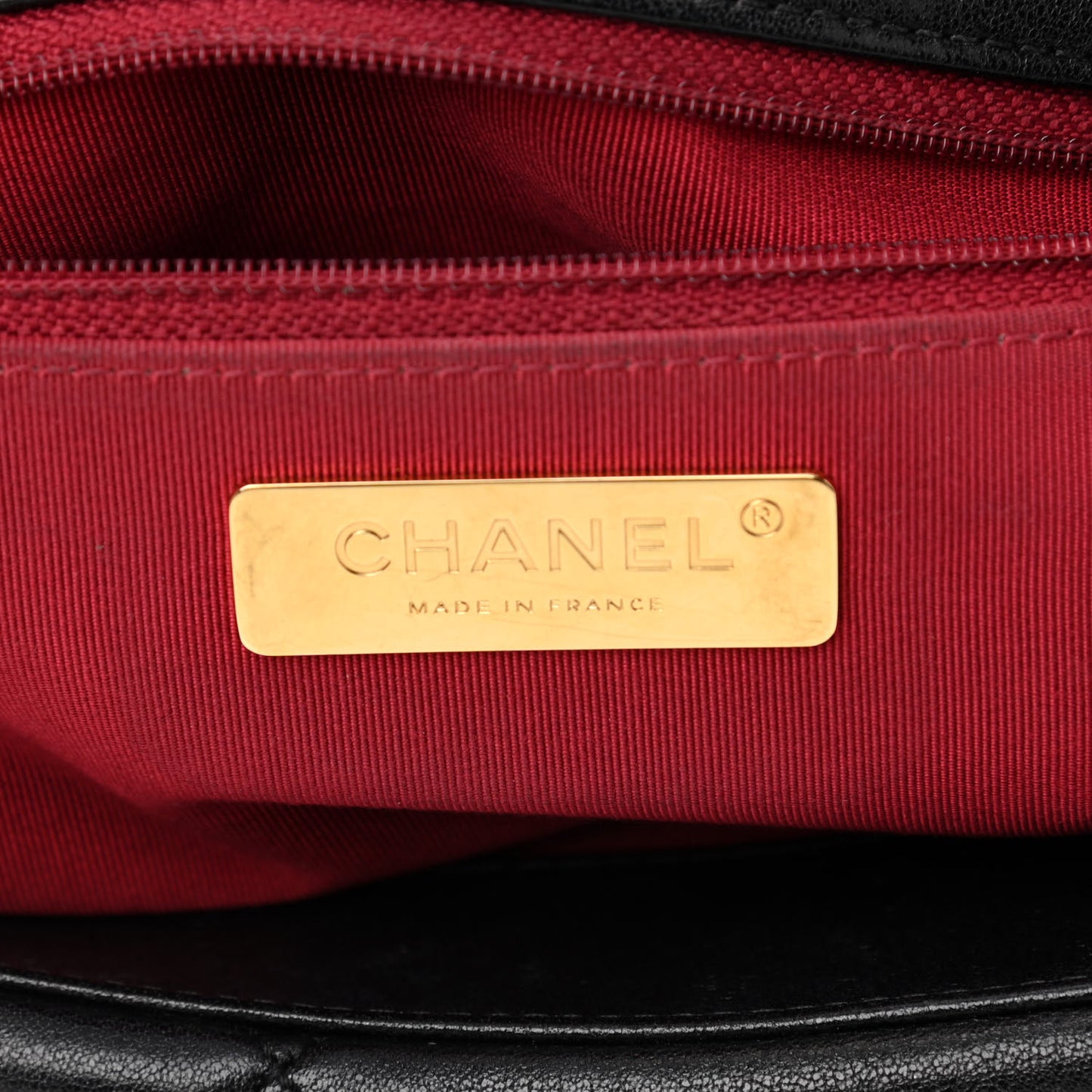 Goatskin Quilted Large Chanel 19 Flap Black