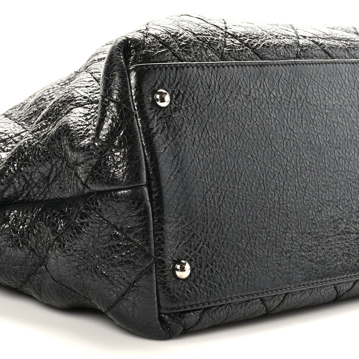 Chanel Glazed Calfskin Large On The Road Tote Black 10 of 11