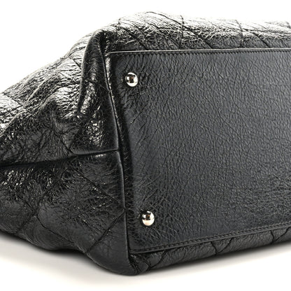 Chanel Glazed Calfskin Large On The Road Tote Black 10 of 11