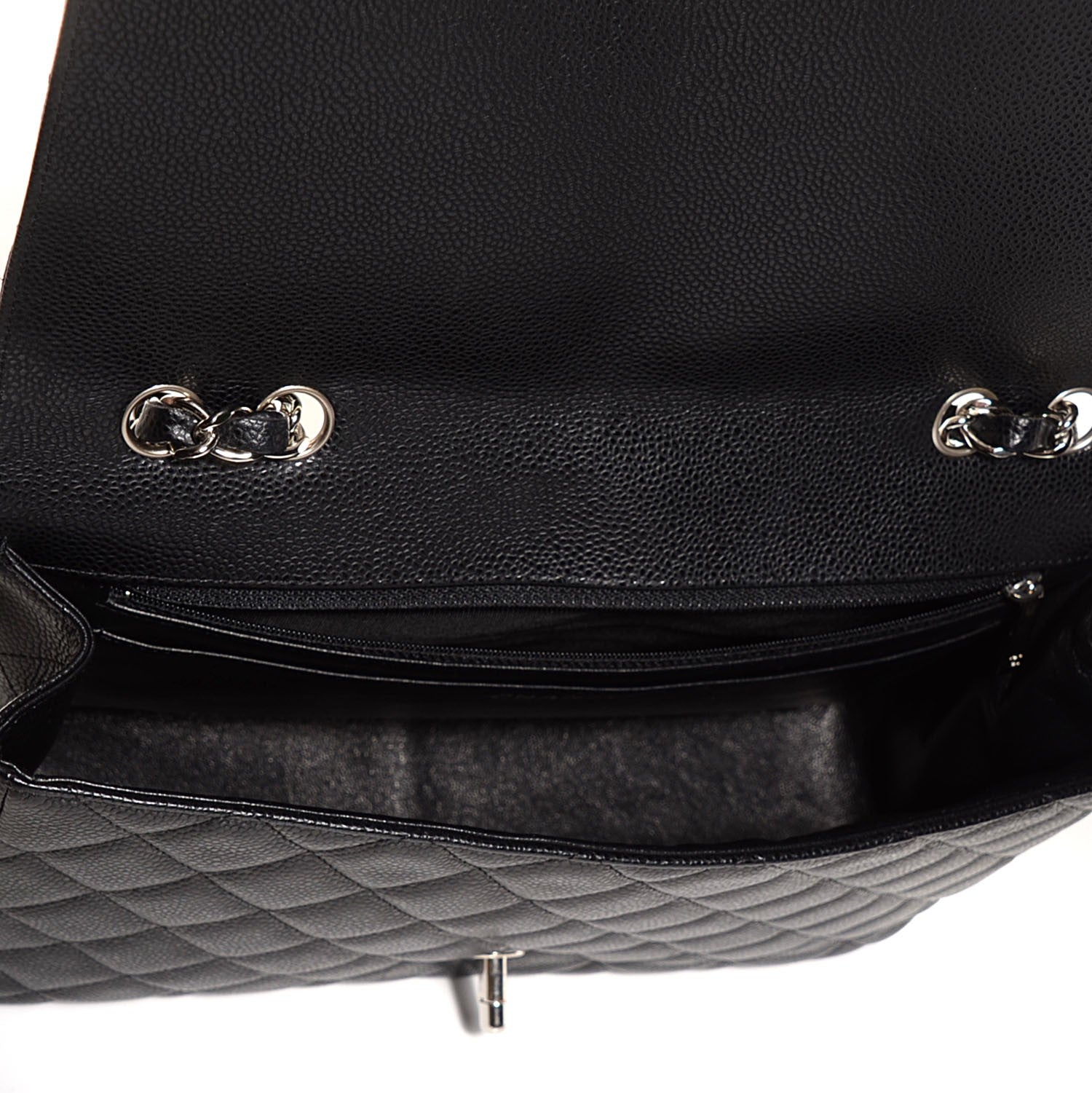 Chanel Caviar Quilted Jumbo Single Flap Black 5 of 8