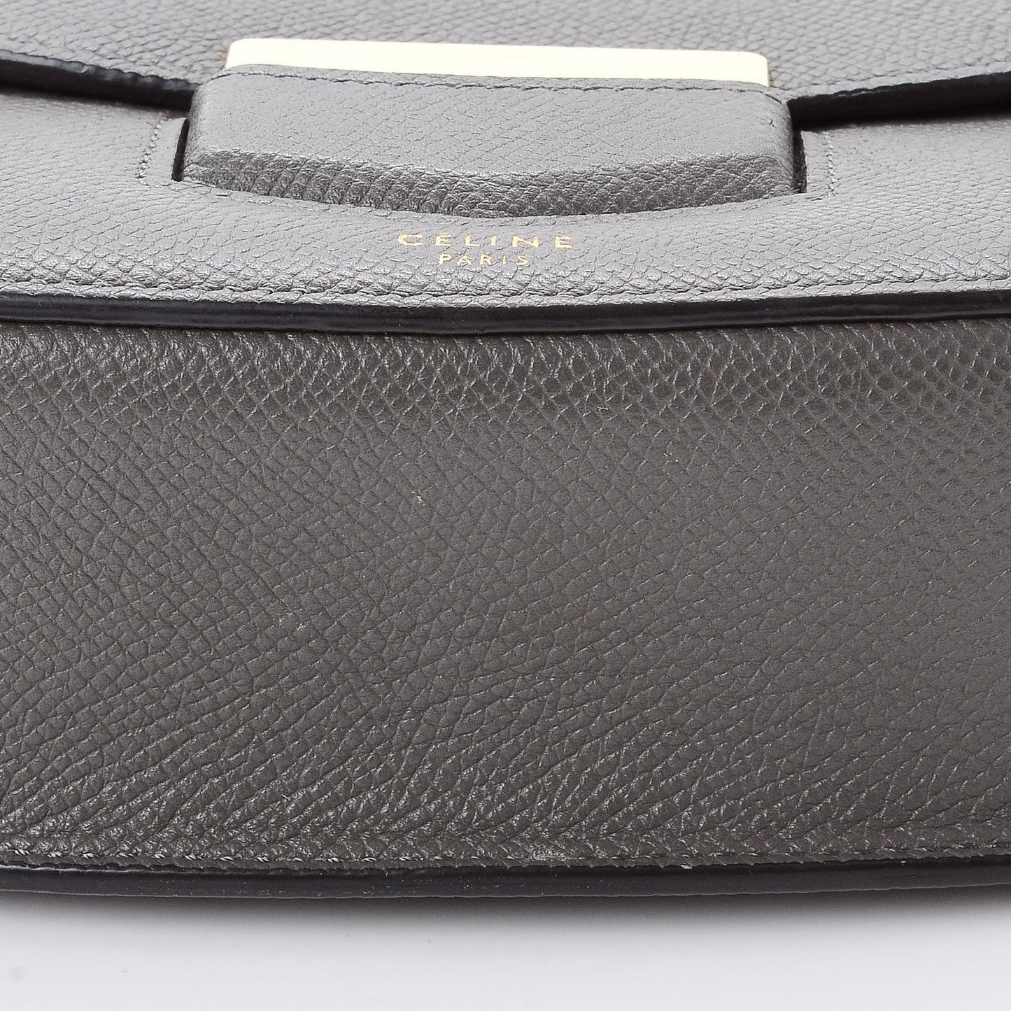 Baby Grained Calfskin Small Trotteur Grey