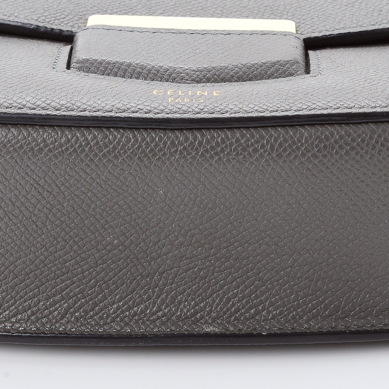Celine Baby Grained Calfskin Small Trotteur Grey 6 of 11