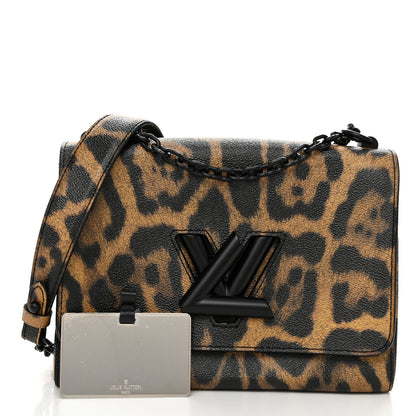 Louis Vuitton Calfskin Wild Animal Print Twist Shoulder Bag MM 3 of 13