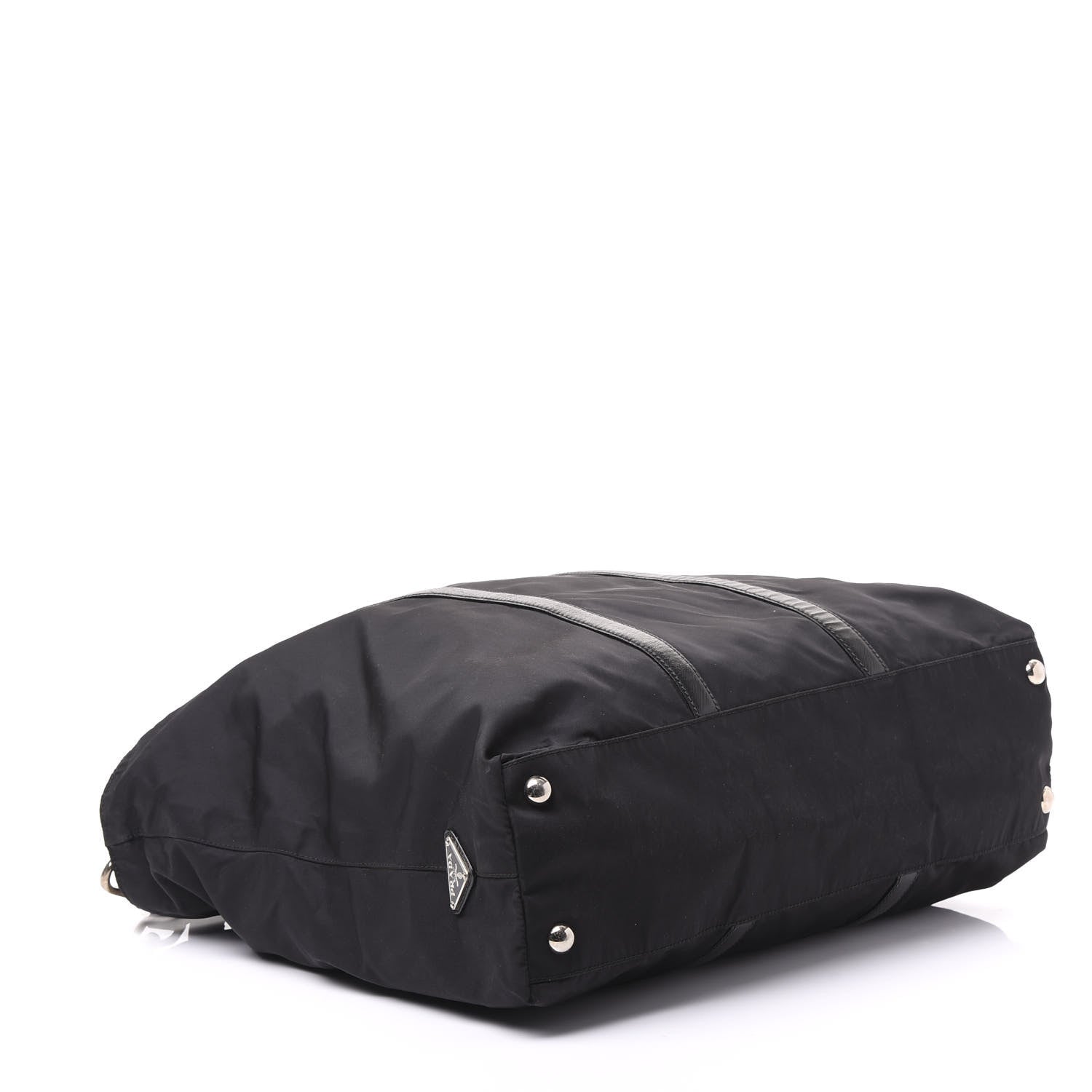 Prada Tessuto Nylon Saffiano Weekender Black 3 of 8