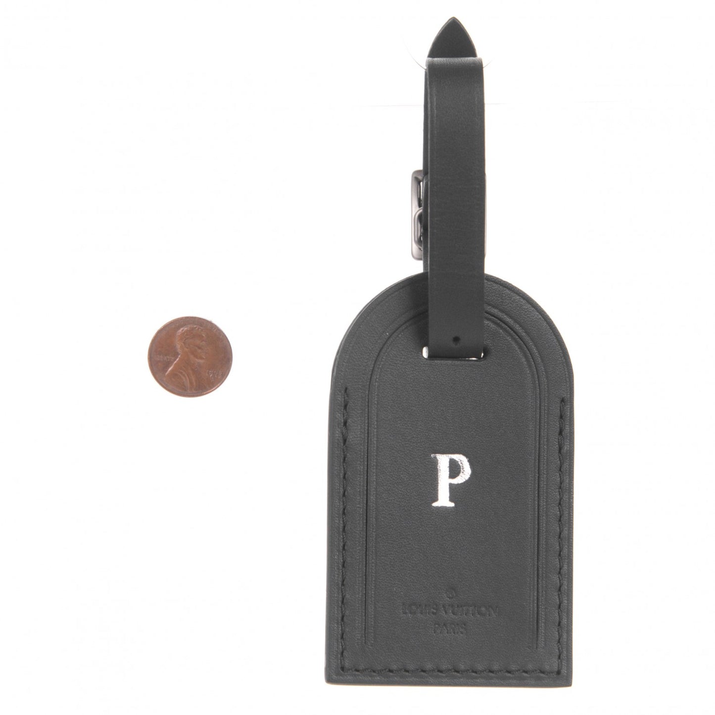 Calfskin Luggage Tag Black