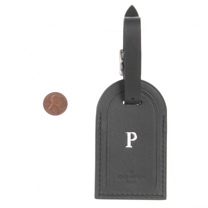 Louis Vuitton Calfskin Luggage Tag Black 2 of 3