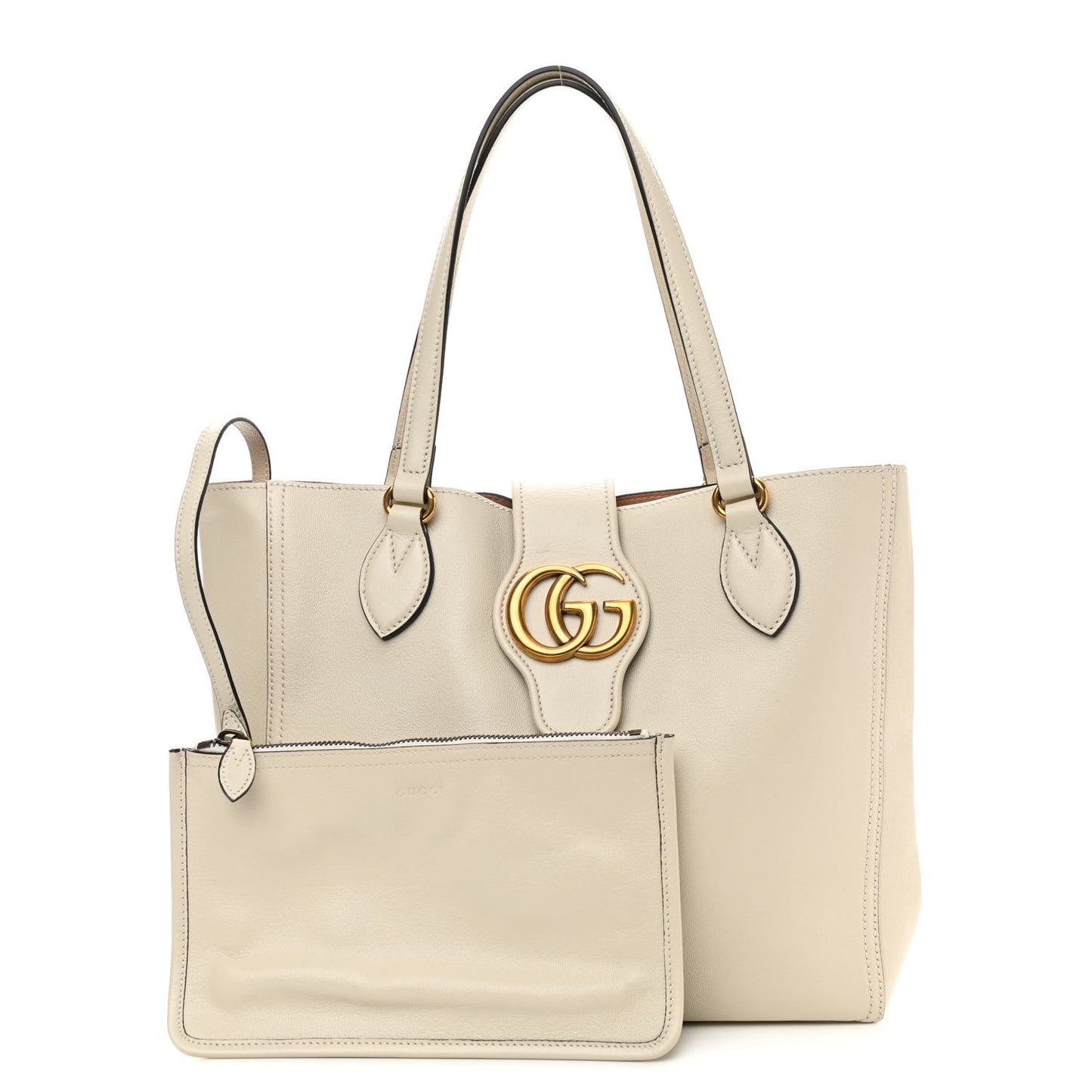 New Sakai Calfskin Lux Small Dahlia Tote Mystic White