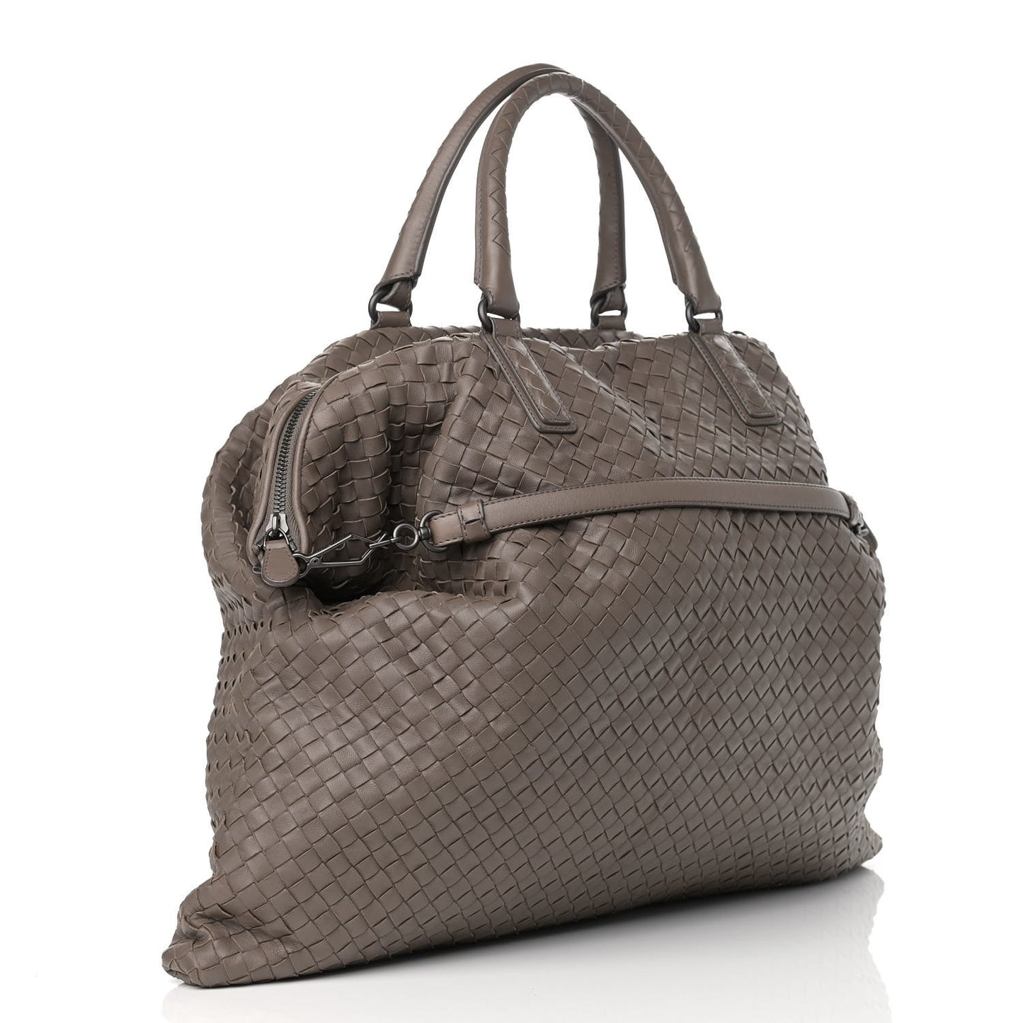 Nappa Intrecciato Maxi Convertible Tote Steel