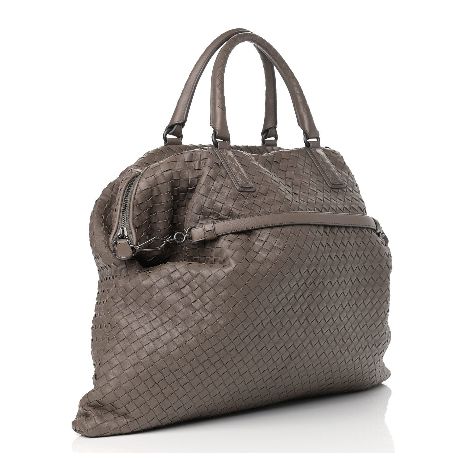 Bottega Veneta Nappa Intrecciato Maxi Convertible Tote Steel 3 of 10