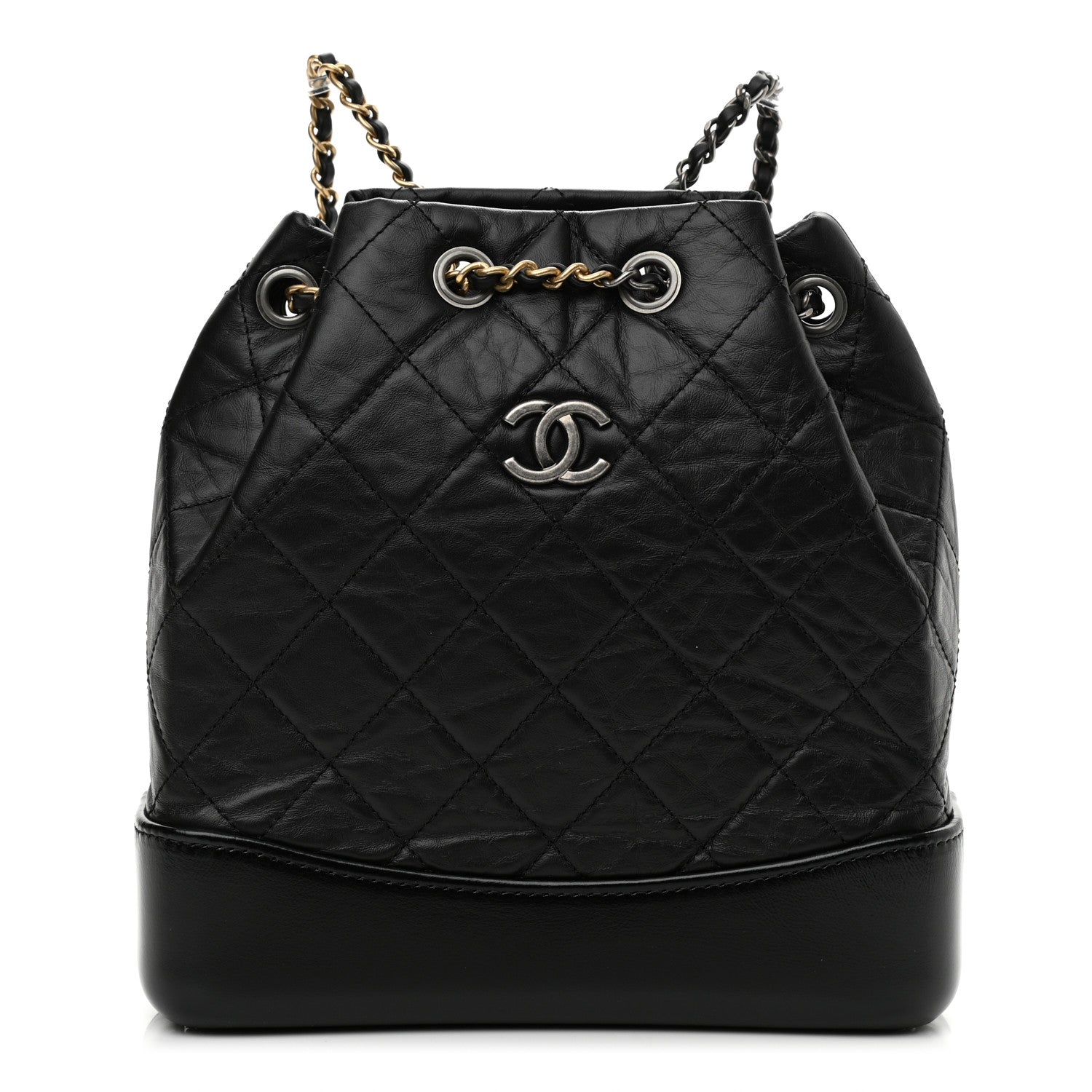 Chanel Aged Calfskin Quilted Small Gabrielle Backpack Black 1 of 10