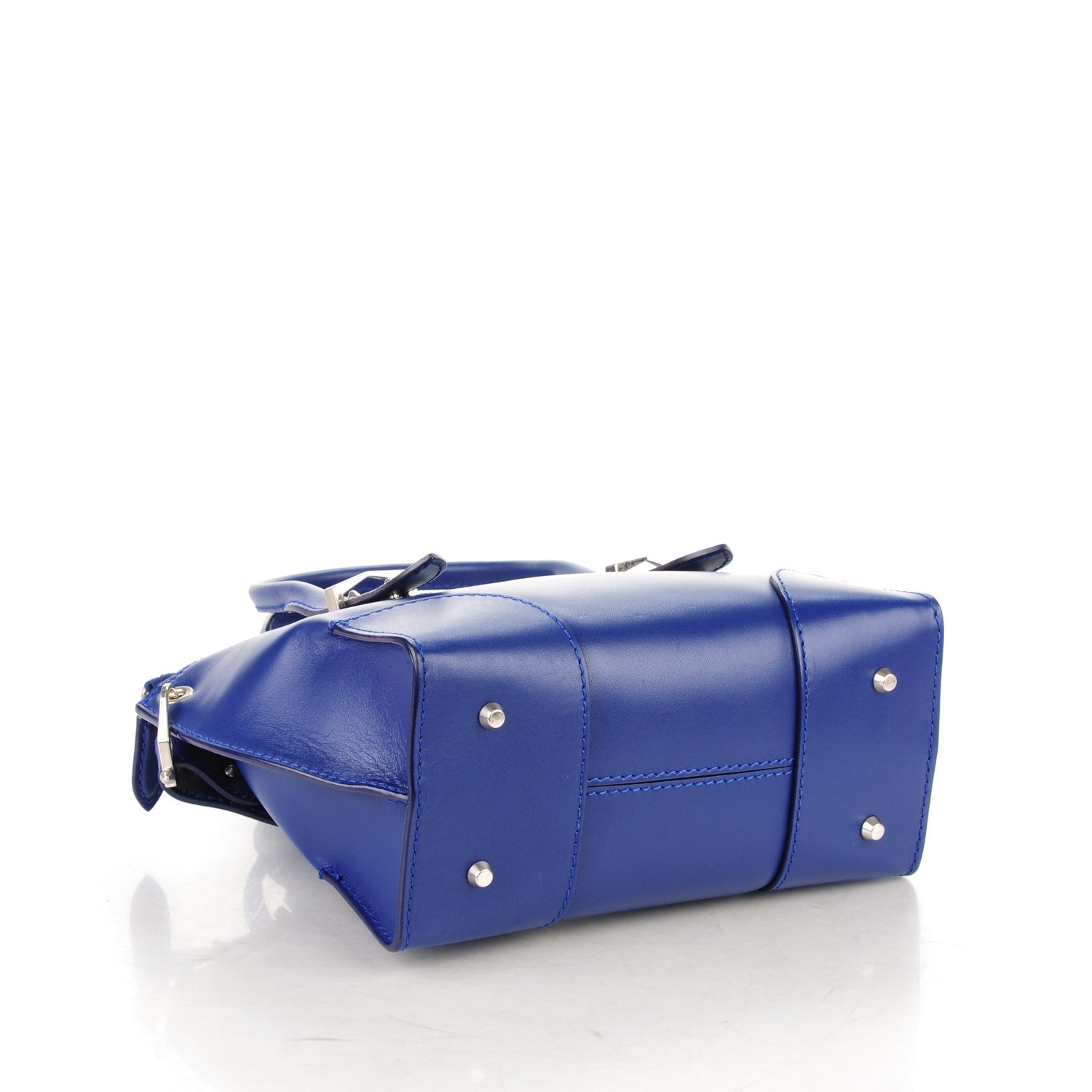 Alexander McQueen Smooth Calfskin Small Legend Satchel Blue 4 of 6