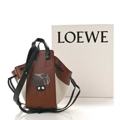 Loewe X Spirited Away Calfskin Textile Susuwatari Mini Hammock Shoulder Bag Havane Ecru 9 of 9