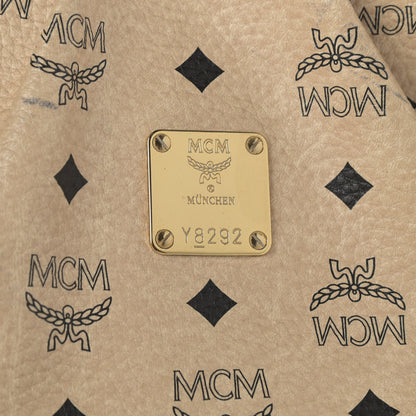 MCM Visetos Medium Essentials Shopper Tote Beige 6 of 8