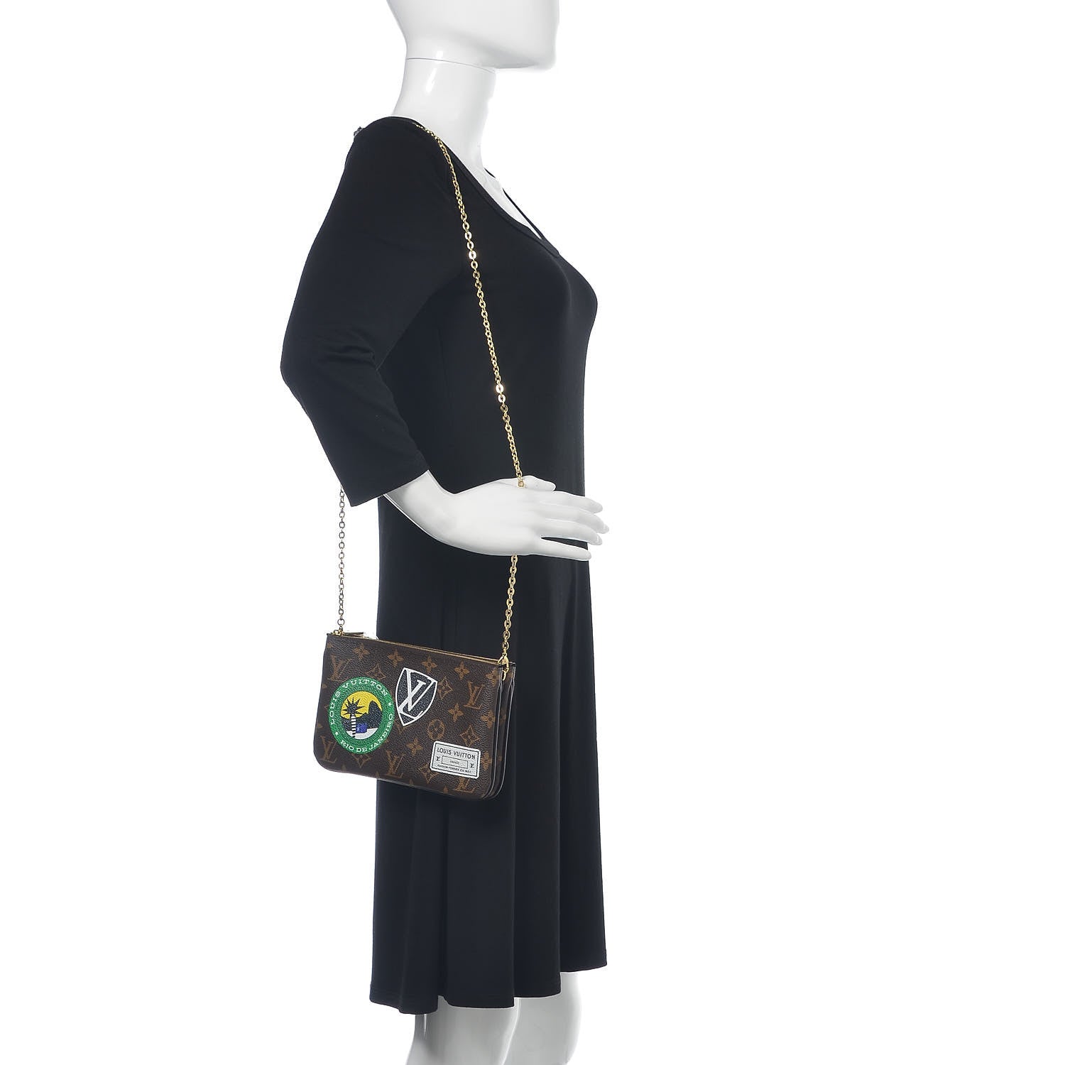 Louis Vuitton Monogram World Tour Double Zip Pochette 2 of 12